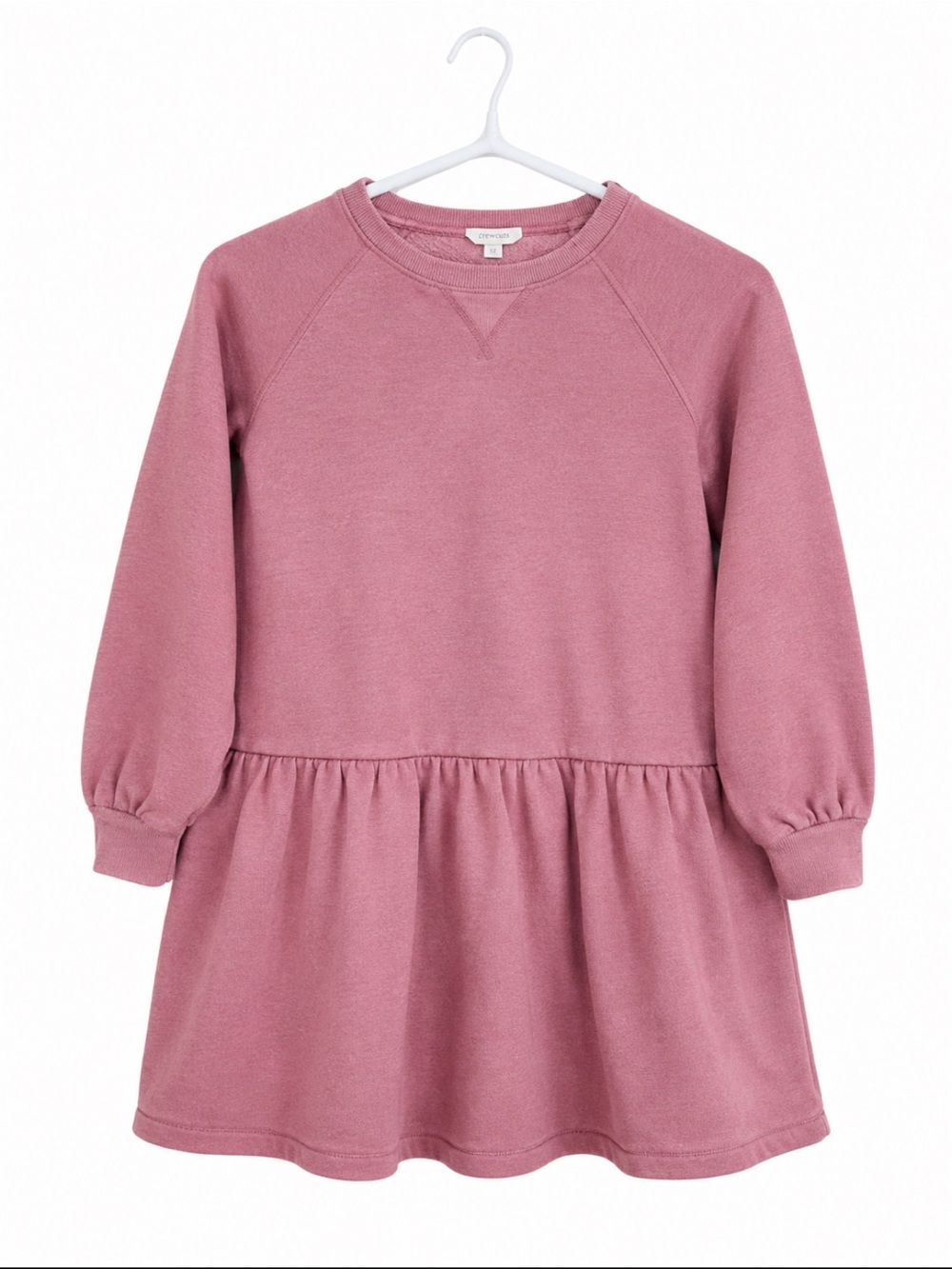 Crewcuts Girls Dusty Rose Long-Sleeve Sweatshirt-Midi Dress sz 12
